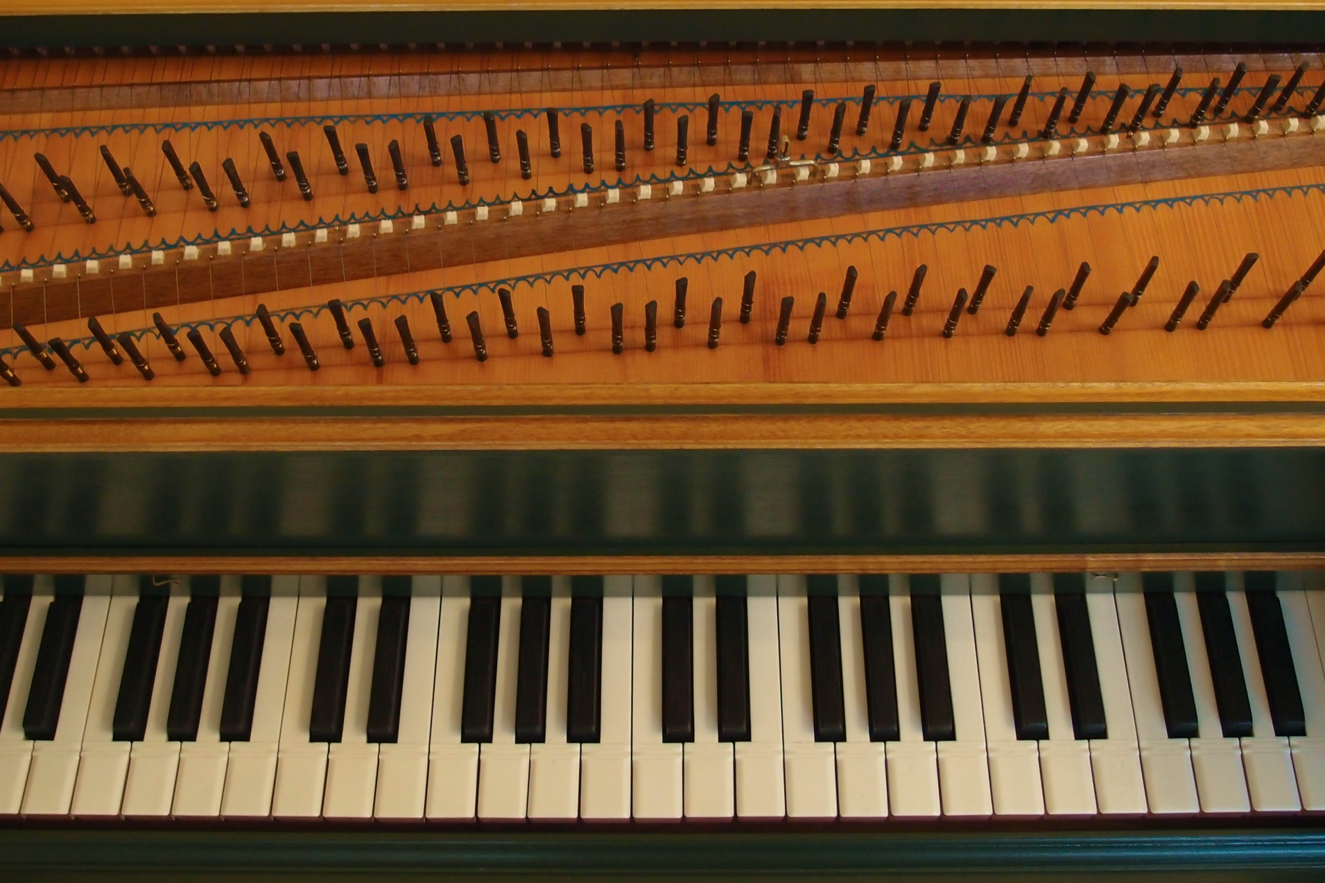 Neues Kleines Ruckers Cembalo, Draufsicht